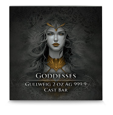 Germania Mint 2024 Goddesses: GULLVEIG - 2 oz 999.9 Silver Cast Bar