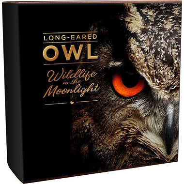 Niue 2019 $5 Long-Eared Owl Wildlife in the Moonlight 2 oz Silver