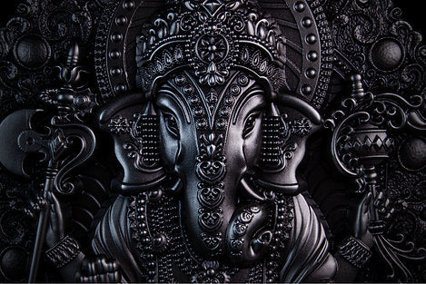 KOMSCO South Korea 2024 Ganesha 1 Kg Kilo .999 Silver Antiqued  Silver Stacker Detail