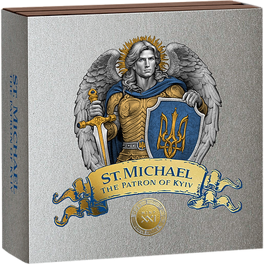 Niue Island 2024 $10 St Michael Patron Saint of Kyiv 5oz Antique Silver Coloured