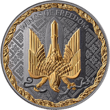 United Crypto States 2025 1000 Satoshi The Wings of Freedom Ukraine 1 oz Proof Silver Coin