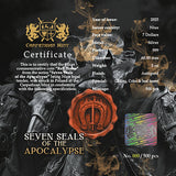 Niue 2025 $7 RED HORSE of VICTORY Seven Seals of the Apocalypse 3 Oz .999 Coloured and Gilded Antique Silver Coin