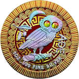 Niue 2020 $2 Ornamental Athenian Owl 1 Oz Silver Coin Swarovski Crystals
