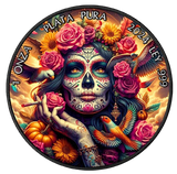 Mexico 2024 1 Onza Libertad SANTA MUERTE Silver 1oz .9999 Coloured Coin