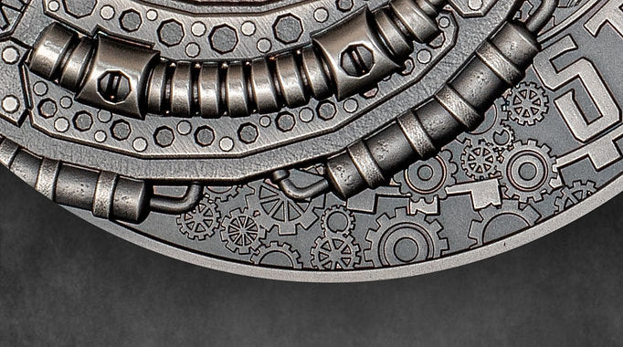 Cook Islands 2025 $20 AVIATION Steampunk 3oz .9999 Antique Silver Coin CIT Smartminting®