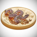 Australia 2025 $2500 The Jewelled Snake -Masterpieces Series 10oz .9999 Gold Proof with Argyle Pink Diamonds™ Coin Perth Mint
