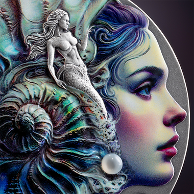 Cameroon 2025  2000 Francs MERMAID- Nature Spirits - 2 oz Antique finish .999 Silver Coin