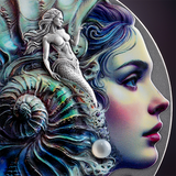 Cameroon 2025  2000 Francs MERMAID- Nature Spirits - 2 oz Antique finish .999 Silver Coin