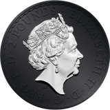 United Kingdom 2023 £2 Queen Elizabeth II Britannia Flag 1 oz Colourised .999 Silver 100 made