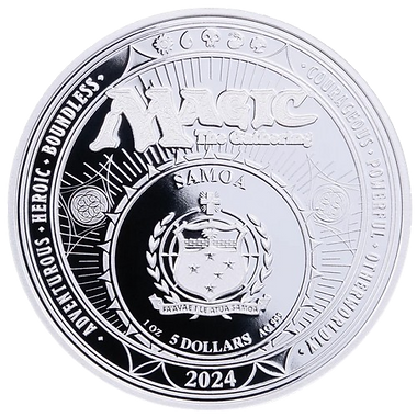 PRE-ORDER Samoa 2024 $5 Magic: the Gathering Beta Black Lotus 1 oz Silver Coin