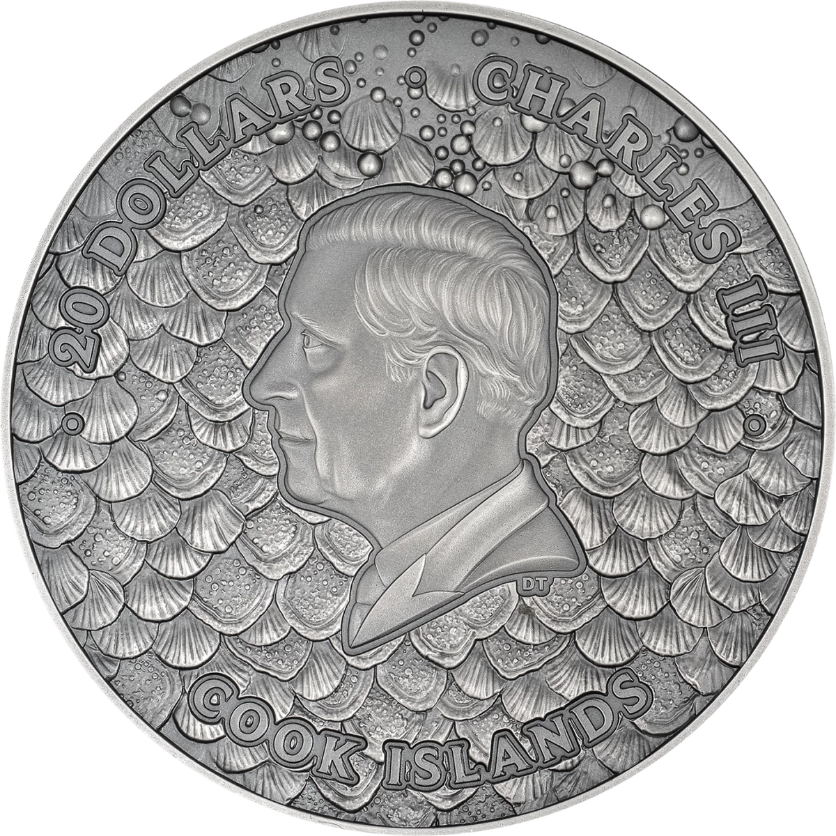 Cook Islands 2025 $20 SEA MONSTER Underwater Fantasy 3 Oz .9999 Coloured Antique Silver Coin CIT Smartminting®