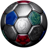 Solomon Islands 2026 $10 FIFA SPHERICAL FOOTBALL 3 Oz .999 Antique Silver Coin