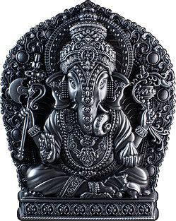 KOMSCO South Korea 2024 Ganesha 1 Kg Kilo .999 Silver Antiqued  Stacker Obverse