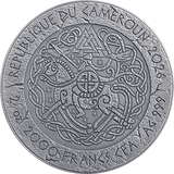 Cameroon 2026 2000 Francs ROLAND OF NORMANDY: The Way to Valhalla 2oz .999 Antique finish Silver