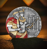 Cameroon 2024 2000 Francs CAESAR & CLEOPATRA - The Power of Love - with Ruby Insert 2oz .999 Silver