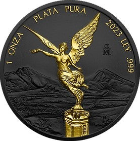 Mexico 2023 Libertad 1 Onza .999 Silver Black Platinum & 24k Gold