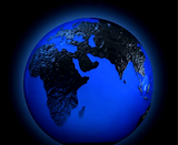 Barbados 2024 $5 BLUE MARBLE Planet Earth HUGE 5 Oz .999 Coloured Antique Silver Coin Glow in the Dark