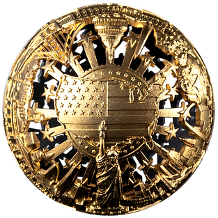 Samoa 2026 $5 REVOLUTION and FREEDOM 2 Oz .999 Antiqued Silver Filigree Spherical Coin