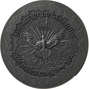 Cameroon 2026 3000 Francs CFA  VERSUS - HEAVEN & HELL 3oz Gold Plated .999 Silver Obverse