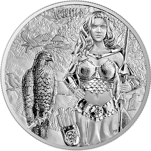 GERMANIA MINT 2025 5 MARK VALKYRIES: ARNHILD 1 OZ .9999 SILVER BU