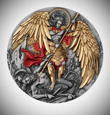 Niue 2024 $5 MICHAEL 2oz .999 High Relief Gilded Antiqued Silver Coin