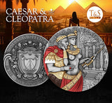 Cameroon 2024 2000 Francs CAESAR & CLEOPATRA - The Power of Love - with Ruby Insert 2oz .999 Silver