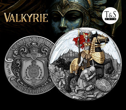 Niue 2025 $5 VALKYRIE - 2oz .999 High Relief Silver Coin