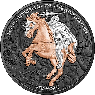 Carpathians 2024 5 Thalers Four Horsemen of the Apocalypse Red Horse – Ennobling Bullion 1 oz Silver