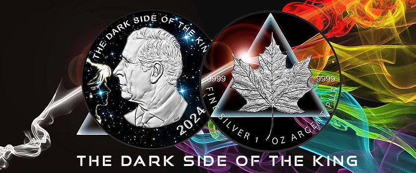 Canada 2023 $5 DARK SIDE OF THE KING Mysteries and Music 1 Oz .9999 Silver Coin