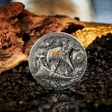 Argo Ship - Argonauts 2 oz .999 High Relief Silver 5$ Niue 2024