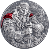 Cameroon 2025  2000 Francs CFA HARALD FAIRHAIR The Way to Valhalla 2 oz .999 Antique Silver