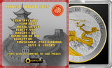 People's Republic of China PRC 2025 - / 10 Yuan CHINESE DRAGON Diamond Dust 1 Oz Silver Coin