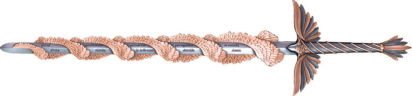 PRE-ORDER KOMSCO South Korea 2024 SWORD OF SAINT MICHAEL Edition Rose Gold Glided - Angel Sword 2.5 oz .999 Silver Stacker Letter Opener