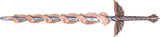 PRE-ORDER KOMSCO South Korea 2024 SWORD OF SAINT MICHAEL Edition Rose Gold Glided - Angel Sword 2.5 oz .999 Silver Stacker Letter Opener