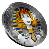 Niue 2025 $5 CLEOPATRA 2 Oz .999 Selectively Gold Plated Antique Silver Coin
