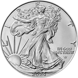 USA 2024  $1 UKRAINE Sunset War Walking Liberty 1 Oz .999 Silver Coin 100 Made Obverse