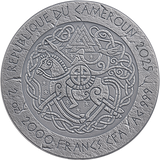 Cameroon 2024 2000 Francs CFA Leif Eriksson  - The Way to Valhalla - 2oz .999 Silver Coin