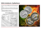 Germania Mint 2024 10 Marks Germania Artefacts: Gjallarhorn UHR 2 oz .9999 Antique Silver Coin