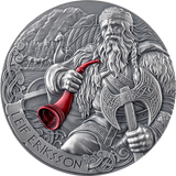 Cameroon 2024 2000 Francs CFA Leif Eriksson  - The Way to Valhalla - 2oz .999 Silver Coin