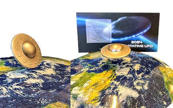 Chad 2024 5000 Francs CFA Levitating UFO Flying Saucer 20g .999 Silver with Big Earth Launch Pad