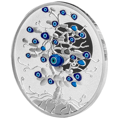 Niue 2025 TREE OF LUCK: Nazar Eye - 1 Oz .999 Silver Coin