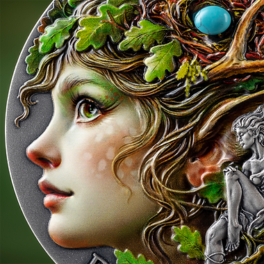 Cameroon 2026 2000 Francs DRYAD- Nature Spirits - 2 oz Antique finish .999 Silver Coin