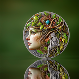 Cameroon 2026 2000 Francs DRYAD- Nature Spirits - 2 oz Antique finish .999 Silver Coin