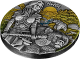 Germania Mint 2024 10 Mark Valkyries SOLVEIG 2 oz .9999 Pure Silver Antique Finish UHR