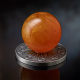 Ghana 2025 10 Cedis SUN Solar System 2 oz Antique Silver Coin Stand  & Removable Amber  Planet Sun