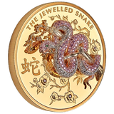 Australia 2025 $2500 The Jewelled Snake -Masterpieces Series 10oz .9999 Gold Proof with Argyle Pink Diamonds™ Coin Perth Mint