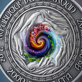 Cameroon 2025  2000 Francs MERMAID- Nature Spirits - 2 oz Antique finish .999 Silver Coin