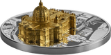 Gabon 2025 1000 Francs  SAN PIETRO IN VATICANO Full Sculpture 1 Oz Silver Coin