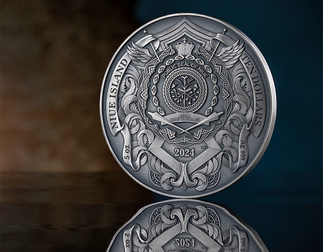 Niue Island 2024 $10 St Michael Patron Saint of Kyiv 5oz Antique Silver Coloured