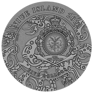 Niue 2023 $5 TAIZONG OF TANG Legends of the Great Chinese Emperors 2 Oz .999 Antiqued Silver Gilded